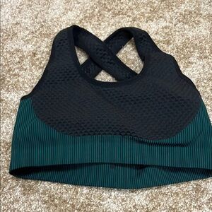 Black and Green Sports Bra